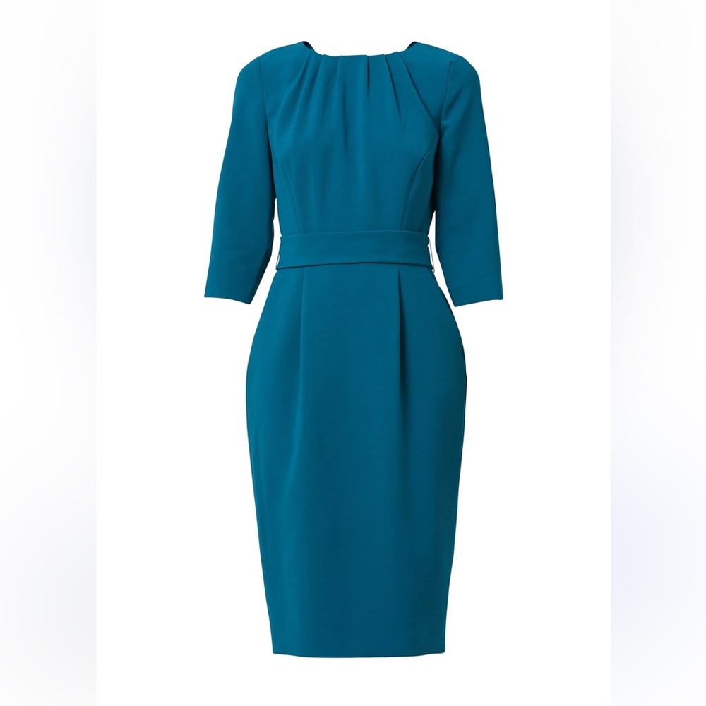 Chic Long Sleeve Teal Dress